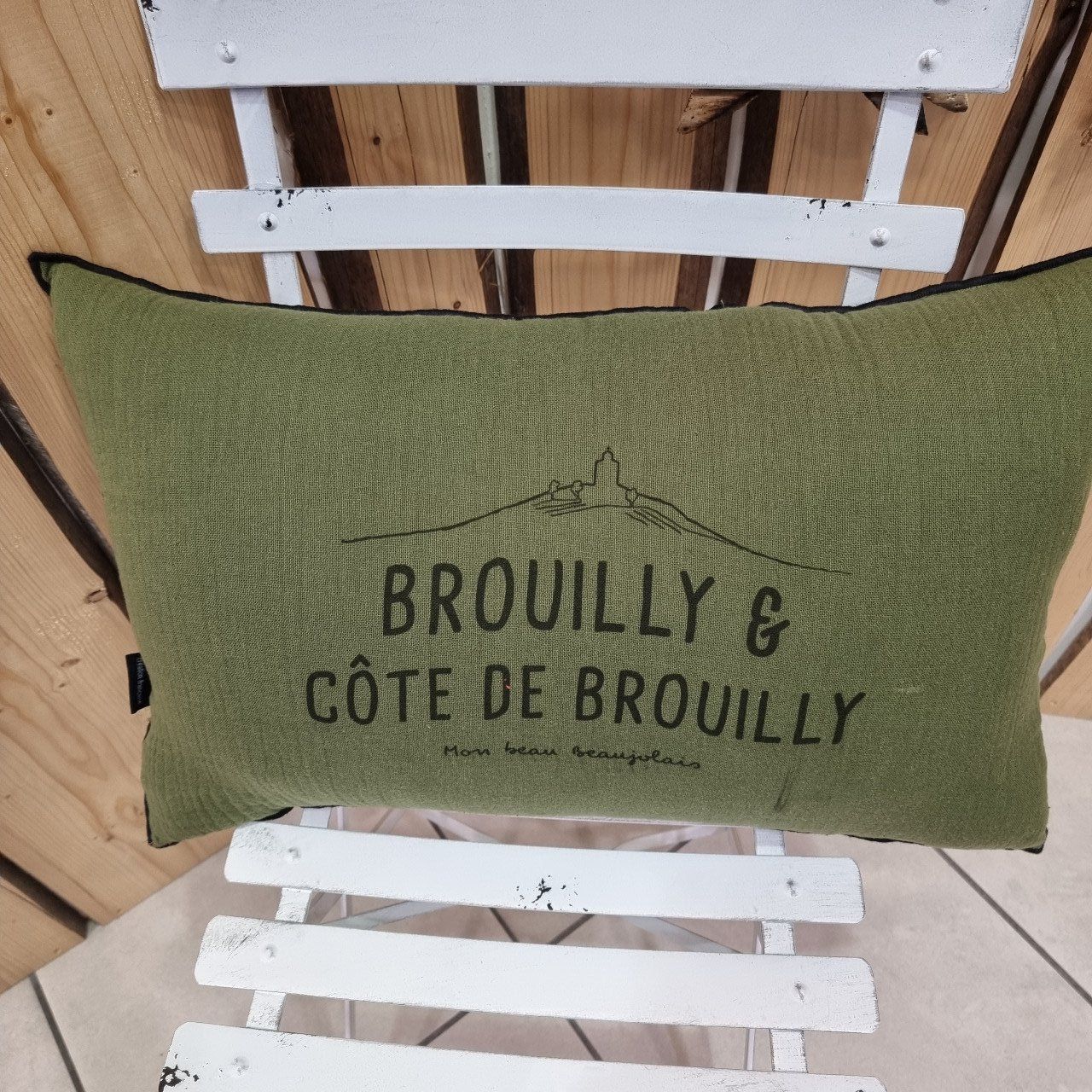 Coussin Brouilly Côte de Brouilly rectangulaire